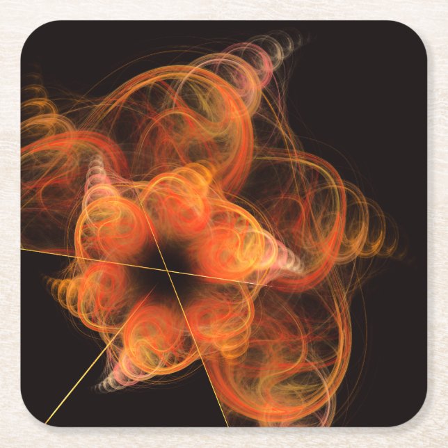 Lightworks Abstract Art Square Paper Coaster (Front)