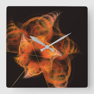 Lightworks Abstract Art Square Square Wall Clock