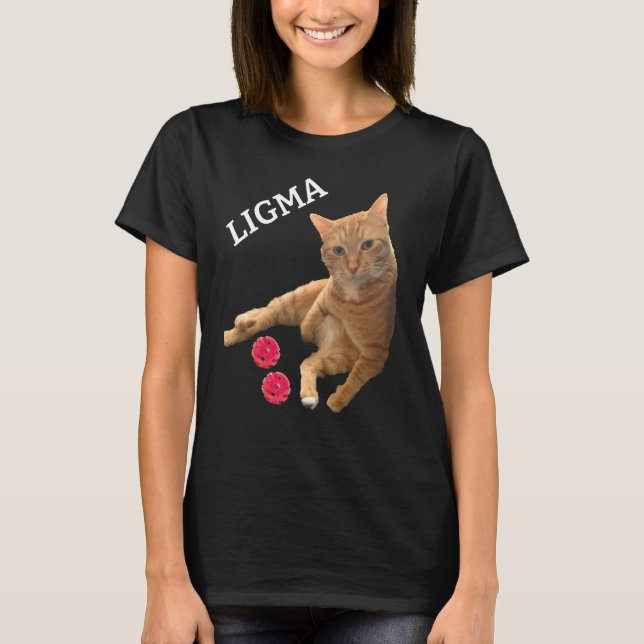 Ligma Joke Cat with toys T-Shirt (Front)