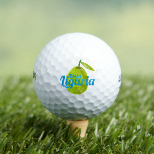 Liguria Retro Olive Italy Vintage Holiday Souvenir Golf Balls