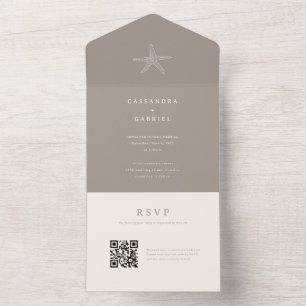 Lihue Wedding Invitation with QR Code RSVP