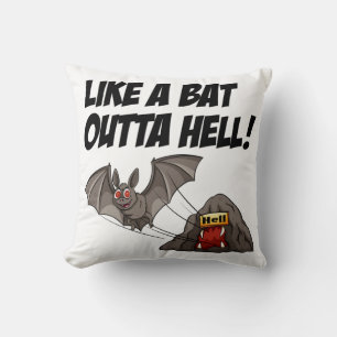 Like A Bat Outta Hell Cushion
