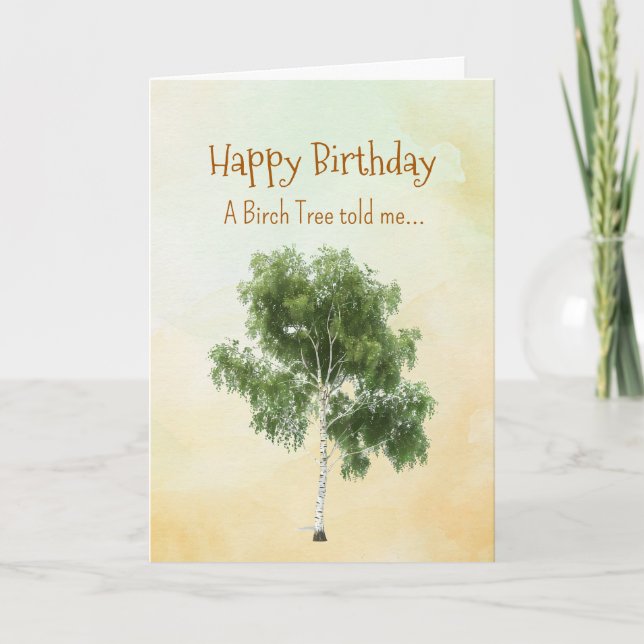 Like a Birch Tree Spirit  Birthday Personalities  Card (Front)