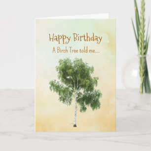 Like a Birch Tree Spirit Birthday Personalities Card