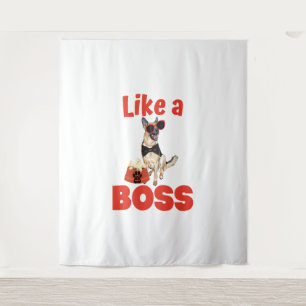 Like A Boss German Shepherd Tapestry