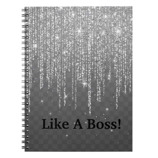 Like a boss glitter notebook (Front)