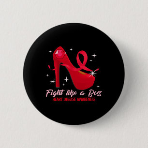Like A Boss Heart Health Heart Disease Awareness 6 Cm Round Badge