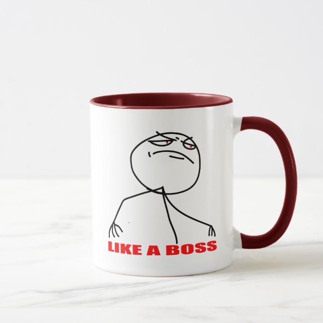 like a boss internet meme comic rage mug (Right)