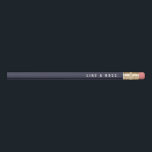 Like a Boss | Navy & White Pencil<br><div class="desc">Show 'em who's boss! Navy blue and white pencils feature "Like a Boss" in white modern block typeface. Text is customisable.</div>