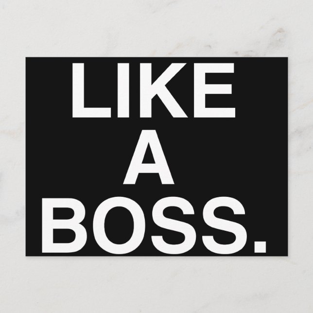 Like A Boss postcard (Front)