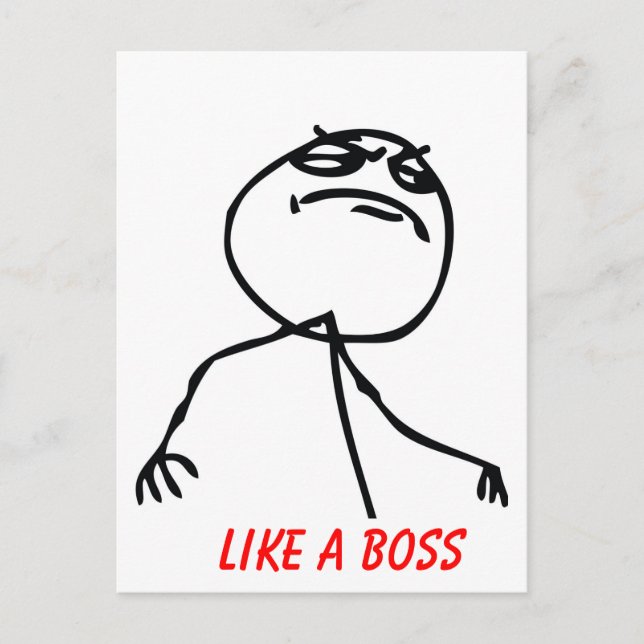 Like a Boss Postcard (Front)