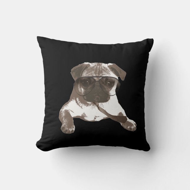 Like A Boss Pug Cushion (Front)