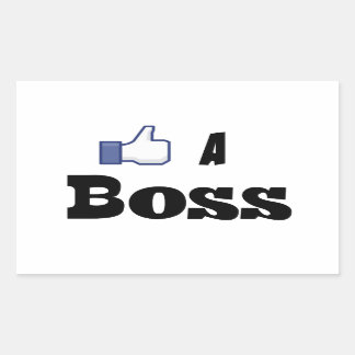 Like A Boss Rectangular Sticker