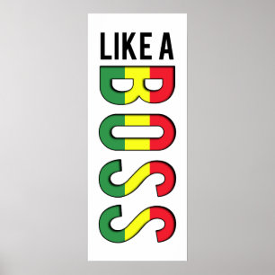 LIKE a BOSS reggae colours Poster