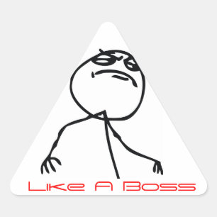 Like a Boss Triangle Sticker