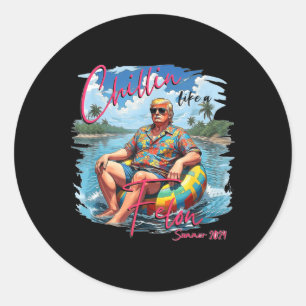 Like A Felon Trump For President 2024  Classic Round Sticker