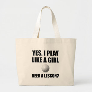 Like A Girl Golf Large Tote Bag