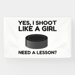 LIKE A GIRL HOCKEY BANNER