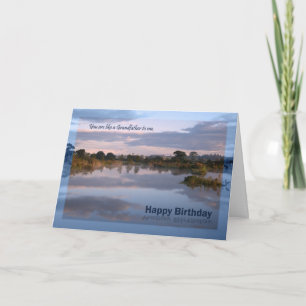 Like a grandfather, Lake at dawn Birthday card