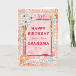 Like a grandma to me, craft birthday card