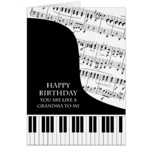Like a Grandma to Me Piano and Music Birthday