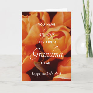 Like a Grandma to me Tulips Mother's Day Card