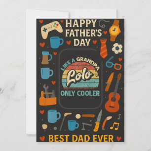 Like A Grandpa Lolo Only Cooler Fathers Day Gifts Invitation