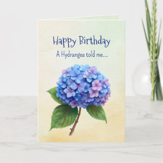 Like a Hydrangea Your Birthday Personalities  Card