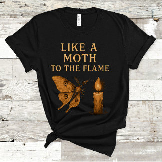 Like a Moth to the Flame Vintage Gothic Moth T-Shirt