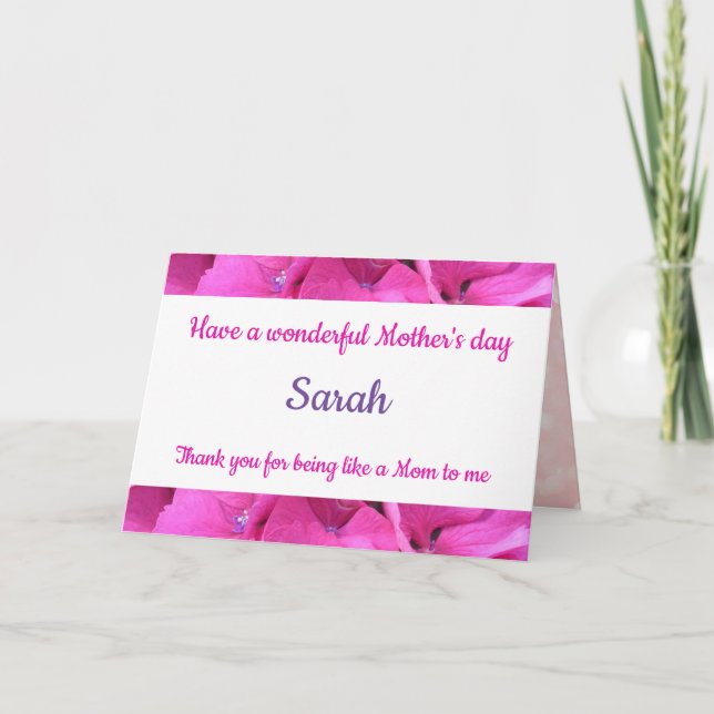 Like a Mother to me design Card (Front)