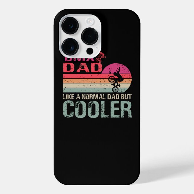 Like A Normal Dad But Cooler Bmx Cycling Biker T-S iPhone Case (Back)