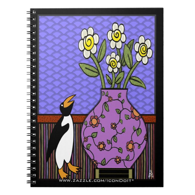 Like A Penguin To Daffodils Spiral Notebook (Front)