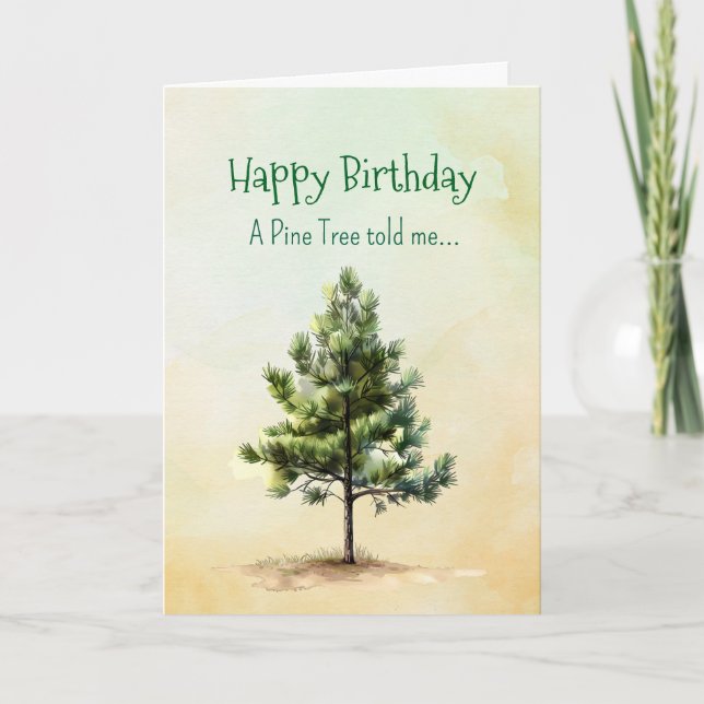 Like a Pine Tree Spirit  Birthday Personalities  Card (Front)