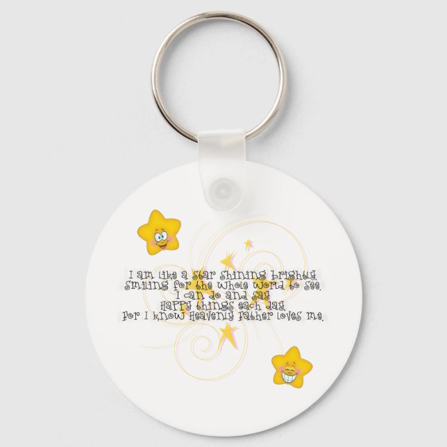 like a star shining brightly key ring (Front)
