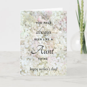 Like an Aunt to me Hydrangeas Mother's Day Card
