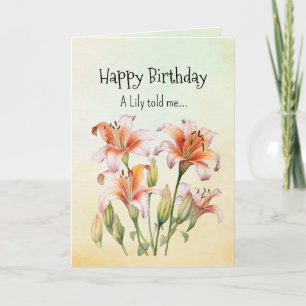 Like an Lily Your Birthday Personalities Card