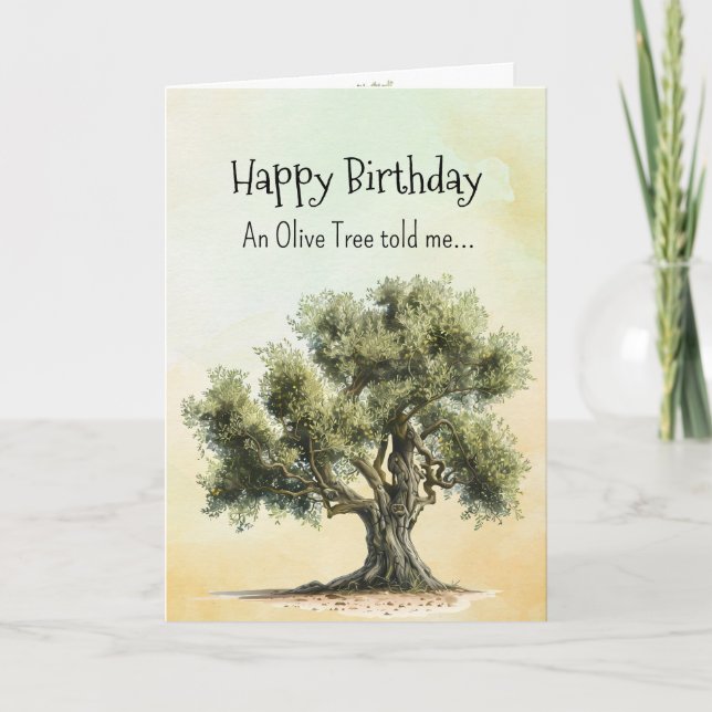 Like an Olive Tree Spirit  Birthday Personalities  Card (Front)