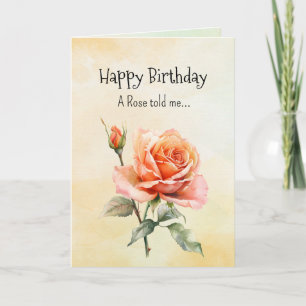 Like an Rose Your Spirit Birthday Personalities Card