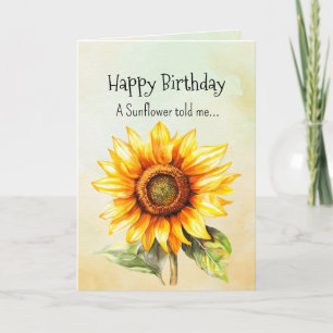 Like an Sunflower Your Birthday Personalities Card