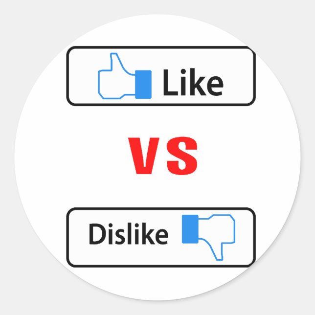 Like and dislike - sticker (Front)