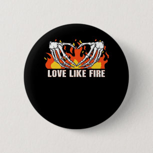 Like Classic - Skeleton Hands Heart 6 Cm Round Badge
