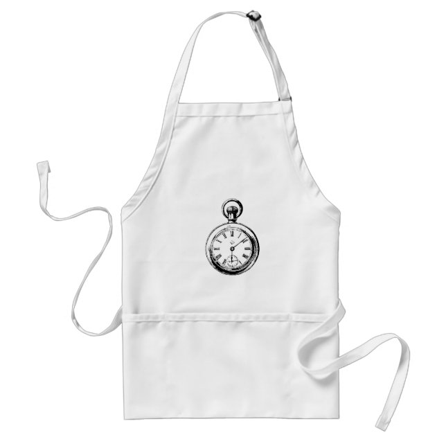 Like Clockwork Pocket Watch Illustration Standard Apron (Front)