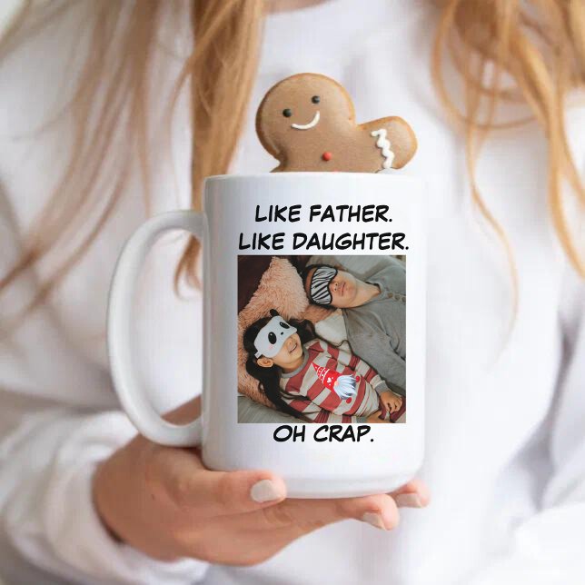 Like Father Like Daughter Photo black white Coffee Mug (Creator Uploaded)