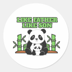 Like Father Like Son Classic Round Sticker