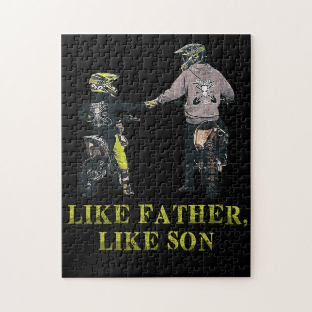 Like Father Like Son Motocross Dirt Bike Jigsaw Puzzle (Vertical)