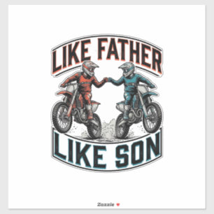 Like Father Like Son Motocross Vintage Vector Shir