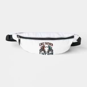 Like Father Like Son Motocross Vintage Vector Shir Bum Bags
