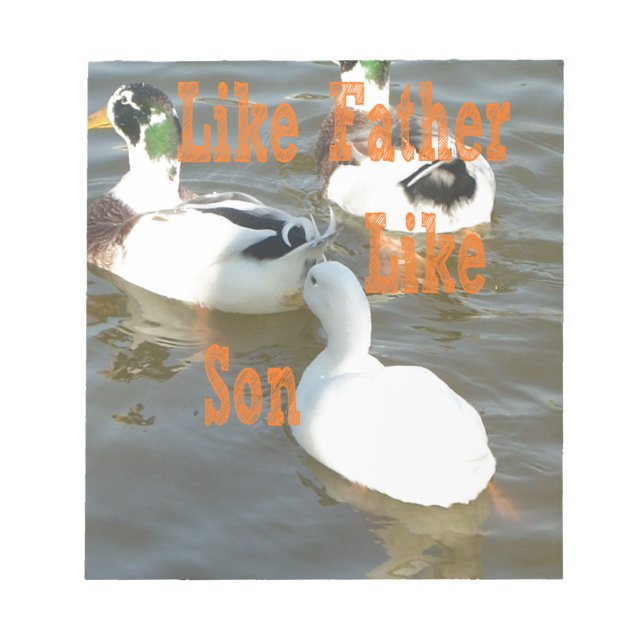 Like Father Like Son. Notepad (Front)