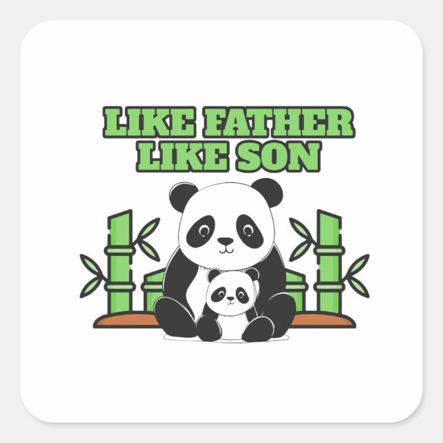 Like Father Like Son Square Sticker (Front)