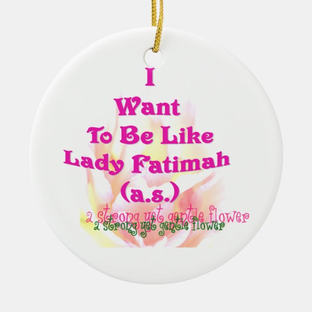 Like Fatimah Ceramic Tree Decoration (Front)